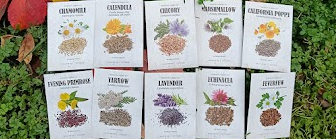 Medicinal herb seed packets
